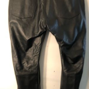 Soft and slick leather pant